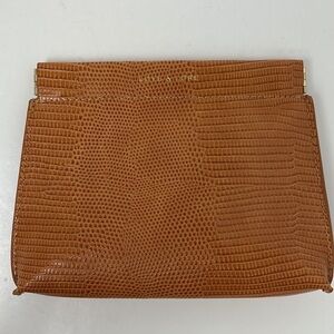 Pouch Wallet Card Holder Make Bag Vegan Tan Leather